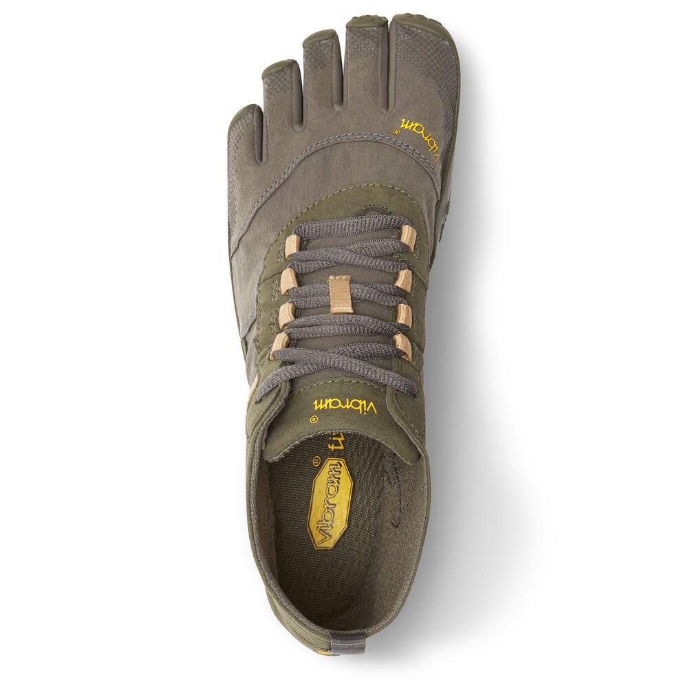 Vibram Five Fingers Mens V-Trek - Trail Shoes Olive - ZIH873419